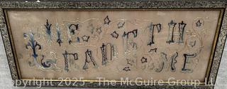 Framed Needlework - He Leadeth Me <br>

<br><br>

Removal Options:<br><br> Sat (Nov 8) & Sun (Nov 9) 11-3pm, 56 Scotch Hill Rd., Cambridge NY 12816<br><br>

Sat (Nov 15) 12-2pm, TMG Warehouse, 2800 Juniper St., Fairfax, VA 22031<br><br>

Request Shipping (david@themcguiregroupllc.com)