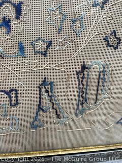 Framed Needlework - He Leadeth Me <br>

<br><br>

Removal Options:<br><br> Sat (Nov 8) & Sun (Nov 9) 11-3pm, 56 Scotch Hill Rd., Cambridge NY 12816<br><br>

Sat (Nov 15) 12-2pm, TMG Warehouse, 2800 Juniper St., Fairfax, VA 22031<br><br>

Request Shipping (david@themcguiregroupllc.com)