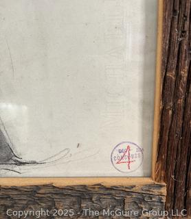 Framed Under Glass Charcoal on Paper of Man Playing Flute Signed by Artist Jennie Mae McGuire<br>DELETE

<br><br>

Removal Options:<br><br> Sat (Nov 8) & Sun (Nov 9) 11-3pm, 56 Scotch Hill Rd., Cambridge NY 12816<br><br>

Sat (Nov 15) 12-2pm, TMG Warehouse, 2800 Juniper St., Fairfax, VA 22031<br><br>

Request Shipping (david@themcguiregroupllc.com)
