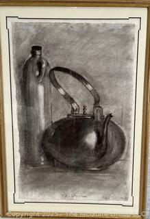 Framed Under Glass Charcoal on Paper of Still Life Signed by Artist Jennie Mae McGuire<br>

<br><br>

Removal Options:<br><br> Sat (Nov 8) & Sun (Nov 9) 11-3pm, 56 Scotch Hill Rd., Cambridge NY 12816<br><br>

Sat (Nov 15) 12-2pm, TMG Warehouse, 2800 Juniper St., Fairfax, VA 22031<br><br>

Request Shipping (david@themcguiregroupllc.com)
