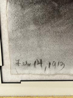 Top Framed Under Glass Charcoal on Paper of Still Life by Artist Jennie Mae McGuire. February 14, 1913<br>

<br><br>

Removal Options:<br><br> Sat (Nov 8) & Sun (Nov 9) 11-3pm, 56 Scotch Hill Rd., Cambridge NY 12816<br><br>

Sat (Nov 15) 12-2pm, TMG Warehouse, 2800 Juniper St., Fairfax, VA 22031<br><br>

Request Shipping (david@themcguiregroupllc.com)