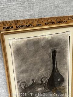 Top Framed Under Glass Charcoal on Paper of Still Life by Artist Jennie Mae McGuire. February 14, 1913<br>

<br><br>

Removal Options:<br><br> Sat (Nov 8) & Sun (Nov 9) 11-3pm, 56 Scotch Hill Rd., Cambridge NY 12816<br><br>

Sat (Nov 15) 12-2pm, TMG Warehouse, 2800 Juniper St., Fairfax, VA 22031<br><br>

Request Shipping (david@themcguiregroupllc.com)