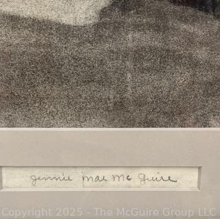 Framed Under Glass Charcoal On Paper Titled, "The Rehearsal" Signed By Jennie Mae McGuire<br>

<br><br>

Removal Options:<br><br> Sat (Nov 8) & Sun (Nov 9) 11-3pm, 56 Scotch Hill Rd., Cambridge NY 12816<br><br>

Sat (Nov 15) 12-2pm, TMG Warehouse, 2800 Juniper St., Fairfax, VA 22031<br><br>

Request Shipping (david@themcguiregroupllc.com)