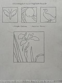 Sketches and Illustrations Circa 1920 by Jennie Mae McGuire <br>

<br><br>

Removal Options:<br><br> Sat (Nov 8) & Sun (Nov 9) 11-3pm, 56 Scotch Hill Rd., Cambridge NY 12816<br><br>

Sat (Nov 15) 12-2pm, TMG Warehouse, 2800 Juniper St., Fairfax, VA 22031<br><br>

Request Shipping (david@themcguiregroupllc.com)