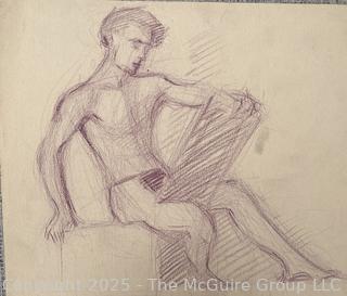 Nine (9) Pages From Sketch Book of Jennie Mae McGuire Circa 1920 <br>

<br><br>

Removal Options:<br><br> Sat (Nov 8) & Sun (Nov 9) 11-3pm, 56 Scotch Hill Rd., Cambridge NY 12816<br><br>

Sat (Nov 15) 12-2pm, TMG Warehouse, 2800 Juniper St., Fairfax, VA 22031<br><br>

Request Shipping (david@themcguiregroupllc.com)