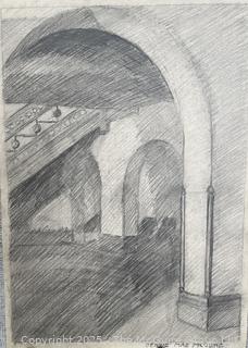 Nine (9) Sketchbook Pages Circa 1920 by Jennie Mae McGuire<br>

<br><br>

Removal Options:<br><br> Sat (Nov 8) & Sun (Nov 9) 11-3pm, 56 Scotch Hill Rd., Cambridge NY 12816<br><br>

Sat (Nov 15) 12-2pm, TMG Warehouse, 2800 Juniper St., Fairfax, VA 22031<br><br>

Request Shipping (david@themcguiregroupllc.com)