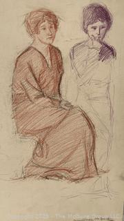 Eight (8) Figural Sketches Including Nudes By Jennie Mae McGuire<br>

<br><br>

Removal Options:<br><br> Sat (Nov 8) & Sun (Nov 9) 11-3pm, 56 Scotch Hill Rd., Cambridge NY 12816<br><br>

Sat (Nov 15) 12-2pm, TMG Warehouse, 2800 Juniper St., Fairfax, VA 22031<br><br>

Request Shipping (david@themcguiregroupllc.com)