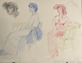 Figural Drawing Class Circa 1915 by Jennie Mae McGuire<br>

<br><br>

Removal Options:<br><br> Sat (Nov 8) & Sun (Nov 9) 11-3pm, 56 Scotch Hill Rd., Cambridge NY 12816<br><br>

Sat (Nov 15) 12-2pm, TMG Warehouse, 2800 Juniper St., Fairfax, VA 22031<br><br>

Request Shipping (david@themcguiregroupllc.com)