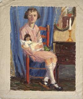 Unframed Self-Portrait Watercolor on Paper Circa 1925. Jennie Mae McGuire<br>

<br><br>

Removal Options:<br><br> Sat (Nov 8) & Sun (Nov 9) 11-3pm, 56 Scotch Hill Rd., Cambridge NY 12816<br><br>

Sat (Nov 15) 12-2pm, TMG Warehouse, 2800 Juniper St., Fairfax, VA 22031<br><br>

Request Shipping (david@themcguiregroupllc.com)