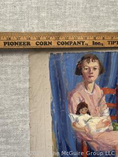 Unframed Self-Portrait Watercolor on Paper Circa 1925. Jennie Mae McGuire<br>

<br><br>

Removal Options:<br><br> Sat (Nov 8) & Sun (Nov 9) 11-3pm, 56 Scotch Hill Rd., Cambridge NY 12816<br><br>

Sat (Nov 15) 12-2pm, TMG Warehouse, 2800 Juniper St., Fairfax, VA 22031<br><br>

Request Shipping (david@themcguiregroupllc.com)
