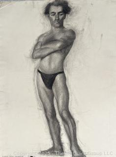 Unframed Charcoal of Male Nude Sitter by Jennie Mae McGuire (2 sided ????<br>

<br><br>

Removal Options:<br><br> Sat (Nov 8) & Sun (Nov 9) 11-3pm, 56 Scotch Hill Rd., Cambridge NY 12816<br><br>

Sat (Nov 15) 12-2pm, TMG Warehouse, 2800 Juniper St., Fairfax, VA 22031<br><br>

Request Shipping (david@themcguiregroupllc.com)