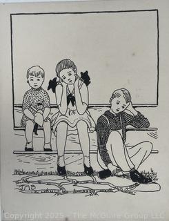 Illustration Titled The Mourners For The Gang by Jennie Mae Bennett Née McGuire<br>

<br><br>

Removal Options:<br><br> Sat (Nov 8) & Sun (Nov 9) 11-3pm, 56 Scotch Hill Rd., Cambridge NY 12816<br><br>

Sat (Nov 15) 12-2pm, TMG Warehouse, 2800 Juniper St., Fairfax, VA 22031<br><br>

Request Shipping (david@themcguiregroupllc.com)