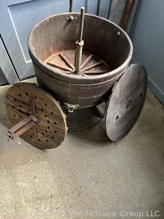 Wooden Barrel Washer Washing Machine<br>

<br><br>

Removal Options:<br><br> Sat (Nov 8) & Sun (Nov 9) 11-3pm, 56 Scotch Hill Rd., Cambridge NY 12816<br><br>

Sat (Nov 15) 12-2pm, TMG Warehouse, 2800 Juniper St., Fairfax, VA 22031<br><br>

Request Shipping (david@themcguiregroupllc.com) 