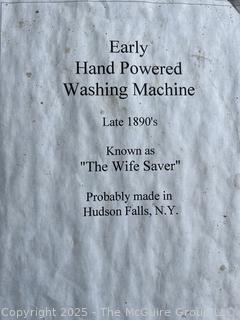 Wooden Barrel Washer Washing Machine<br>

<br><br>

Removal Options:<br><br> Sat (Nov 8) & Sun (Nov 9) 11-3pm, 56 Scotch Hill Rd., Cambridge NY 12816<br><br>

Sat (Nov 15) 12-2pm, TMG Warehouse, 2800 Juniper St., Fairfax, VA 22031<br><br>

Request Shipping (david@themcguiregroupllc.com) 
