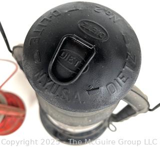 Two (2) Railroad Lanterns. Dietz D-Lite No. 2, and World-Light Mfg. Ltd.<br>

<br><br>

Removal Options:<br><br> Sat (Nov 8) & Sun (Nov 9) 11-3pm, 56 Scotch Hill Rd., Cambridge NY 12816<br><br>

Sat (Nov 15) 12-2pm, TMG Warehouse, 2800 Juniper St., Fairfax, VA 22031<br><br>

Request Shipping (david@themcguiregroupllc.com) 