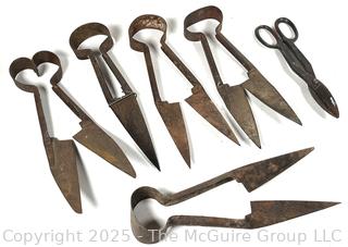 Six (6) Metal Shears<br>

<br><br>

Removal Options:<br><br> Sat (Nov 8) & Sun (Nov 9) 11-3pm, 56 Scotch Hill Rd., Cambridge NY 12816<br><br>

Sat (Nov 15) 12-2pm, TMG Warehouse, 2800 Juniper St., Fairfax, VA 22031<br><br>

Request Shipping (david@themcguiregroupllc.com)