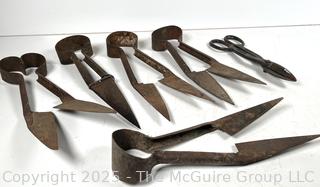 Six (6) Metal Shears<br>

<br><br>

Removal Options:<br><br> Sat (Nov 8) & Sun (Nov 9) 11-3pm, 56 Scotch Hill Rd., Cambridge NY 12816<br><br>

Sat (Nov 15) 12-2pm, TMG Warehouse, 2800 Juniper St., Fairfax, VA 22031<br><br>

Request Shipping (david@themcguiregroupllc.com)