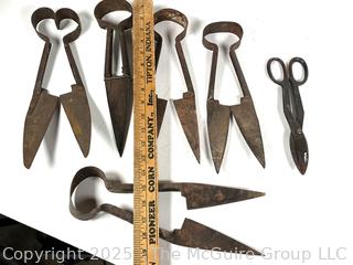 Six (6) Metal Shears<br>

<br><br>

Removal Options:<br><br> Sat (Nov 8) & Sun (Nov 9) 11-3pm, 56 Scotch Hill Rd., Cambridge NY 12816<br><br>

Sat (Nov 15) 12-2pm, TMG Warehouse, 2800 Juniper St., Fairfax, VA 22031<br><br>

Request Shipping (david@themcguiregroupllc.com)
