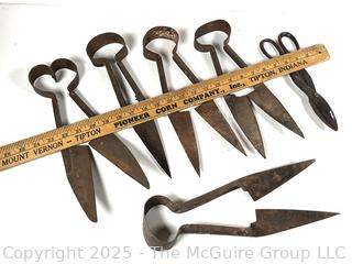 Six (6) Metal Shears<br>

<br><br>

Removal Options:<br><br> Sat (Nov 8) & Sun (Nov 9) 11-3pm, 56 Scotch Hill Rd., Cambridge NY 12816<br><br>

Sat (Nov 15) 12-2pm, TMG Warehouse, 2800 Juniper St., Fairfax, VA 22031<br><br>

Request Shipping (david@themcguiregroupllc.com)