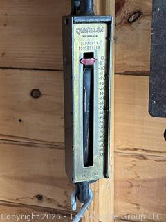 Three (3) Hanging Spring Scales<br>

<br><br>

Removal Options:<br><br> Sat (Nov 8) & Sun (Nov 9) 11-3pm, 56 Scotch Hill Rd., Cambridge NY 12816<br><br>

Sat (Nov 15) 12-2pm, TMG Warehouse, 2800 Juniper St., Fairfax, VA 22031<br><br>

Request Shipping (david@themcguiregroupllc.com)