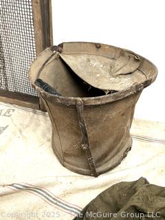 Canvas Pail, Primitive Sifter and Beekeeper's Hood<br>

<br><br>

Removal Options:<br><br> Sat (Nov 8) & Sun (Nov 9) 11-3pm, 56 Scotch Hill Rd., Cambridge NY 12816<br><br>

Sat (Nov 15) 12-2pm, TMG Warehouse, 2800 Juniper St., Fairfax, VA 22031<br><br>

