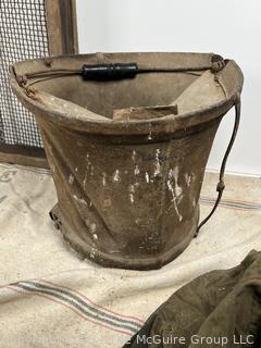 Canvas Pail, Primitive Sifter and Beekeeper's Hood<br>

<br><br>

Removal Options:<br><br> Sat (Nov 8) & Sun (Nov 9) 11-3pm, 56 Scotch Hill Rd., Cambridge NY 12816<br><br>

Sat (Nov 15) 12-2pm, TMG Warehouse, 2800 Juniper St., Fairfax, VA 22031<br><br>

