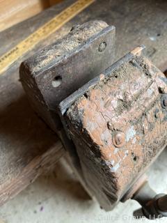 Top Bench Mounted Wooden Vise<br>

<br><br>

Removal Options:<br><br> Sat (Nov 8) & Sun (Nov 9) 11-3pm, 56 Scotch Hill Rd., Cambridge NY 12816<br><br>
