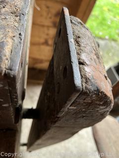 Top Bench Mounted Wooden Vise<br>

<br><br>

Removal Options:<br><br> Sat (Nov 8) & Sun (Nov 9) 11-3pm, 56 Scotch Hill Rd., Cambridge NY 12816<br><br>
