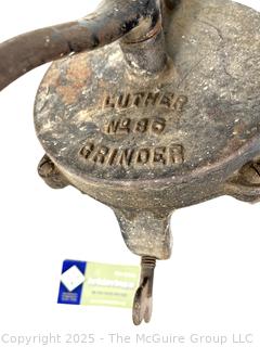 Hand Crank Bench Grinder Sharpener by Luther Grinder Mfg, Circa 1900<br>

<br><br>

Removal Options:<br><br> Sat (Nov 8) & Sun (Nov 9) 11-3pm, 56 Scotch Hill Rd., Cambridge NY 12816<br><br>

Sat (Nov 15) 12-2pm, TMG Warehouse, 2800 Juniper St., Fairfax, VA 22031<br><br>
