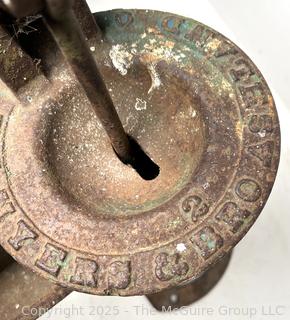 Myers & Bro. Hand Operated Water Pump Ashland OH<br>

<br><br>

Removal Options:<br><br> Sat (Nov 8) & Sun (Nov 9) 11-3pm, 56 Scotch Hill Rd., Cambridge NY 12816<br><br>

