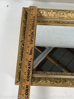 Framed Wall Mirror.  Measures 14 x 28" <br>

<br><br>

Removal Options:<br><br> Sat (Nov 8) & Sun (Nov 9) 11-3pm, 56 Scotch Hill Rd., Cambridge NY 12816<br><br>

Sat (Nov 15) 12-2pm, TMG Warehouse, 2800 Juniper St., Fairfax, VA 22031<br><br>

Request Shipping (david@themcguiregroupllc.com)