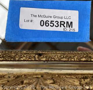 Framed Wall Mirror.  Measures 14 x 28" <br>

<br><br>

Removal Options:<br><br> Sat (Nov 8) & Sun (Nov 9) 11-3pm, 56 Scotch Hill Rd., Cambridge NY 12816<br><br>

Sat (Nov 15) 12-2pm, TMG Warehouse, 2800 Juniper St., Fairfax, VA 22031<br><br>

Request Shipping (david@themcguiregroupllc.com)