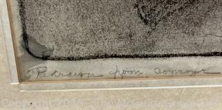 Framed Under Glass Charcoal on Paper Signed by Artist Jennie Mae McGuire<br>

<br><br>

Removal Options:<br><br> Sat (Nov 8) & Sun (Nov 9) 11-3pm, 56 Scotch Hill Rd., Cambridge NY 12816<br><br>

Sat (Nov 15) 12-2pm, TMG Warehouse, 2800 Juniper St., Fairfax, VA 22031<br><br>

Request Shipping (david@themcguiregroupllc.com)