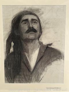 Framed Under Glass Charcoal on Paper Titled, "Guy Who Dreams" Signed by Artist Jennie Mae McGuire<br>

<br><br>

Removal Options:<br><br> Sat (Nov 8) & Sun (Nov 9) 11-3pm, 56 Scotch Hill Rd., Cambridge NY 12816<br><br>

Sat (Nov 15) 12-2pm, TMG Warehouse, 2800 Juniper St., Fairfax, VA 22031<br><br>

Request Shipping (david@themcguiregroupllc.com)
