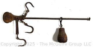 Balance Scale w/ Weight<br>

<br><br>

Removal Options:<br><br> Sat (Nov 8) & Sun (Nov 9) 11-3pm, 56 Scotch Hill Rd., Cambridge NY 12816<br><br>

Sat (Nov 15) 12-2pm, TMG Warehouse, 2800 Juniper St., Fairfax, VA 22031<br><br>

Request Shipping (david@themcguiregroupllc.com)