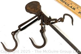 Balance Scale w/ Weight<br>

<br><br>

Removal Options:<br><br> Sat (Nov 8) & Sun (Nov 9) 11-3pm, 56 Scotch Hill Rd., Cambridge NY 12816<br><br>

Sat (Nov 15) 12-2pm, TMG Warehouse, 2800 Juniper St., Fairfax, VA 22031<br><br>

Request Shipping (david@themcguiregroupllc.com)
