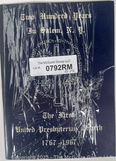 History of the White Church in Salem NY. Pamphlet<br>

<br><br>

Removal Options:<br><br> Sat (Nov 8) & Sun (Nov 9) 11-3pm, 56 Scotch Hill Rd., Cambridge NY 12816<br><br>

Sat (Nov 15) 12-2pm, TMG Warehouse, 2800 Juniper St., Fairfax, VA 22031<br><br>

Request Shipping (david@themcguiregroupllc.com)