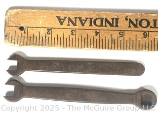 Two (2) Cast Iron Wrenches<br>

<br><br>

Removal Options:<br><br> Sat (Nov 8) & Sun (Nov 9) 11-3pm, 56 Scotch Hill Rd., Cambridge NY 12816<br><br>

Sat (Nov 15) 12-2pm, TMG Warehouse, 2800 Juniper St., Fairfax, VA 22031<br><br>

Request Shipping (david@themcguiregroupllc.com)