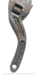 Grouping of Antique Adjustable Jaw Wrenches<br>

<br><br>

Removal Options:<br><br> Sat (Nov 8) & Sun (Nov 9) 11-3pm, 56 Scotch Hill Rd., Cambridge NY 12816<br><br>

Sat (Nov 15) 12-2pm, TMG Warehouse, 2800 Juniper St., Fairfax, VA 22031<br><br>

Request Shipping (david@themcguiregroupllc.com)