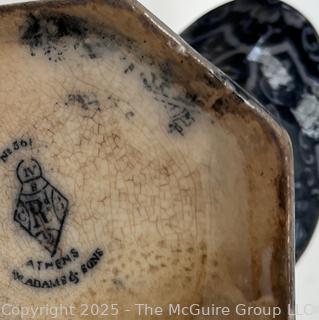 Two (2) Staffordshire Blue Transferware Pitchers<br>

<br><br>

Removal Options:<br><br> Sat (Nov 8) & Sun (Nov 9) 11-3pm, 56 Scotch Hill Rd., Cambridge NY 12816<br><br>

Sat (Nov 15) 12-2pm, TMG Warehouse, 2800 Juniper St., Fairfax, VA 22031<br><br>

Request Shipping (david@themcguiregroupllc.com) 