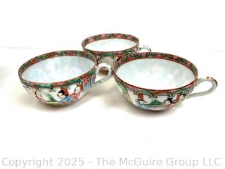 Chinese Famille Rose Medallion Canton Porcelain Bowl and Tea Cups<br>

<br><br>

Removal Options:<br><br> Sat (Nov 8) & Sun (Nov 9) 11-3pm, 56 Scotch Hill Rd., Cambridge NY 12816<br><br>

Sat (Nov 15) 12-2pm, TMG Warehouse, 2800 Juniper St., Fairfax, VA 22031<br><br>

Request Shipping (david@themcguiregroupllc.com)