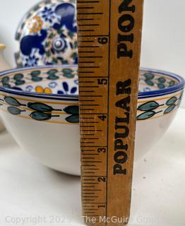 Hand Painted Pottery Covered Tureen and Vase<br>

<br><br>

Removal Options:<br><br> Sat (Nov 8) & Sun (Nov 9) 11-3pm, 56 Scotch Hill Rd., Cambridge NY 12816<br><br>

Sat (Nov 15) 12-2pm, TMG Warehouse, 2800 Juniper St., Fairfax, VA 22031<br><br>

Request Shipping (david@themcguiregroupllc.com)