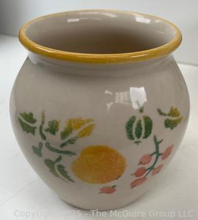Hand Painted Pottery Covered Tureen and Vase<br>

<br><br>

Removal Options:<br><br> Sat (Nov 8) & Sun (Nov 9) 11-3pm, 56 Scotch Hill Rd., Cambridge NY 12816<br><br>

Sat (Nov 15) 12-2pm, TMG Warehouse, 2800 Juniper St., Fairfax, VA 22031<br><br>

Request Shipping (david@themcguiregroupllc.com)
