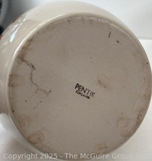 Hand Painted Pottery Covered Tureen and Vase<br>

<br><br>

Removal Options:<br><br> Sat (Nov 8) & Sun (Nov 9) 11-3pm, 56 Scotch Hill Rd., Cambridge NY 12816<br><br>

Sat (Nov 15) 12-2pm, TMG Warehouse, 2800 Juniper St., Fairfax, VA 22031<br><br>

Request Shipping (david@themcguiregroupllc.com)