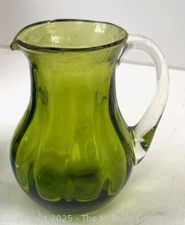 Three (3) Pieces of Mid Century Art Glass Including Vase, Pitcher and Bird Figurine<br>

<br><br>

Removal Options:<br><br> Sat (Nov 8) & Sun (Nov 9) 11-3pm, 56 Scotch Hill Rd., Cambridge NY 12816<br><br>

Sat (Nov 15) 12-2pm, TMG Warehouse, 2800 Juniper St., Fairfax, VA 22031<br><br>

Request Shipping (david@themcguiregroupllc.com)