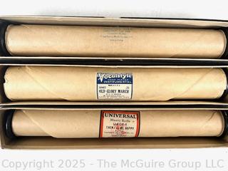 Player Piano Music Rolls<br>

<br><br>

Removal Options:<br><br> Sat (Nov 8) & Sun (Nov 9) 11-3pm, 56 Scotch Hill Rd., Cambridge NY 12816<br><br>

Sat (Nov 15) 12-2pm, TMG Warehouse, 2800 Juniper St., Fairfax, VA 22031<br><br>

Request Shipping (david@themcguiregroupllc.com) 