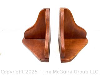 Set of Cushman Wooden Bookends<br>

<br><br>

Removal Options:<br><br> Sat (Nov 8) & Sun (Nov 9) 11-3pm, 56 Scotch Hill Rd., Cambridge NY 12816<br><br>

Sat (Nov 15) 12-2pm, TMG Warehouse, 2800 Juniper St., Fairfax, VA 22031<br><br>

Request Shipping (david@themcguiregroupllc.com)