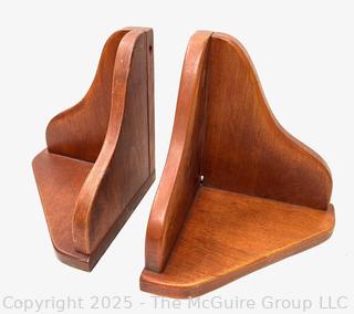 Set of Cushman Wooden Bookends<br>

<br><br>

Removal Options:<br><br> Sat (Nov 8) & Sun (Nov 9) 11-3pm, 56 Scotch Hill Rd., Cambridge NY 12816<br><br>

Sat (Nov 15) 12-2pm, TMG Warehouse, 2800 Juniper St., Fairfax, VA 22031<br><br>

Request Shipping (david@themcguiregroupllc.com)