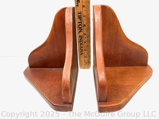 Set of Cushman Wooden Bookends<br>

<br><br>

Removal Options:<br><br> Sat (Nov 8) & Sun (Nov 9) 11-3pm, 56 Scotch Hill Rd., Cambridge NY 12816<br><br>

Sat (Nov 15) 12-2pm, TMG Warehouse, 2800 Juniper St., Fairfax, VA 22031<br><br>

Request Shipping (david@themcguiregroupllc.com)
