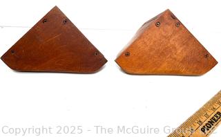 Set of Cushman Wooden Bookends<br>

<br><br>

Removal Options:<br><br> Sat (Nov 8) & Sun (Nov 9) 11-3pm, 56 Scotch Hill Rd., Cambridge NY 12816<br><br>

Sat (Nov 15) 12-2pm, TMG Warehouse, 2800 Juniper St., Fairfax, VA 22031<br><br>

Request Shipping (david@themcguiregroupllc.com)